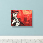 Mann mit Horn Leinwanddruck (Insitu (Holzboden))