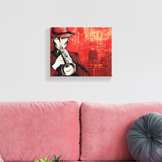 Mann mit Horn Leinwanddruck (Insitu (Wohnzimmer))