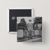 Mann mit Hut Button (Vorne & Hinten)