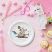 Mann mit Kaffee Pappteller (Party)