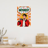 Mann mit Kamera Pop Art Poster (Küche)