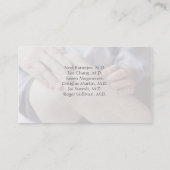 Mann mit Knieverletzung Visitenkarte (Rückseite)