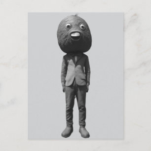 Mann mit komischer Funny Mask Postkarte