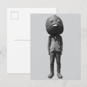 Mann mit komischer Funny Mask Postkarte (Vorne/Hinten)