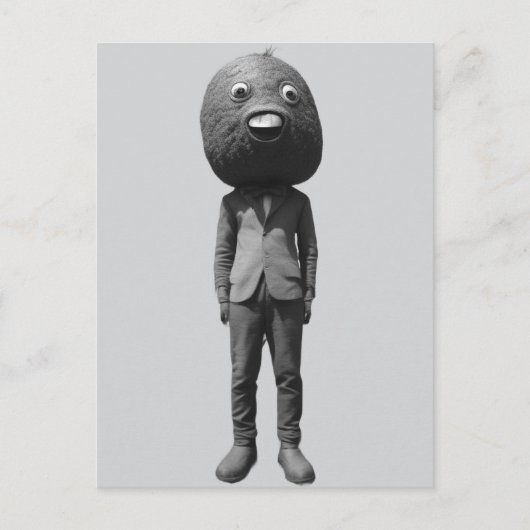 Mann mit komischer Funny Mask Postkarte (Vorderseite)