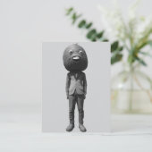 Mann mit komischer Funny Mask Postkarte (Stehend Vorderseite)