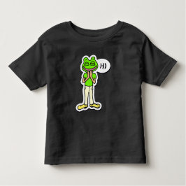 Mann mit lächelndem Frog Head AI Art Kleinkind T-shirt
