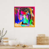 Mann mit Lila Linsen Poster (Küche)