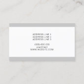 Mann mit männlichen Bun & Bart Illustration Haar S Visitenkarte (Rückseite)