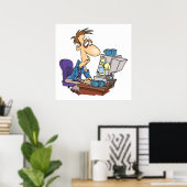 Mann mit müden Augen Poster (Heimbüro)