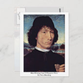Mann mit Münze des Kaisers Nero von Hans Memling Postkarte (Vorne/Hinten)
