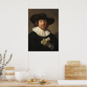 Mann mit Notenblatt, Rembrandt Fine Art Poster (Küche)