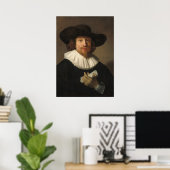 Mann mit Notenblatt, Rembrandt Fine Art Poster (Heimbüro)