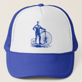 Mann mit Penny Farthing - Navy Blue Truckerkappe
