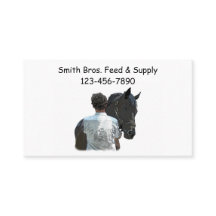 Mann mit PferdehellVisitenkarte