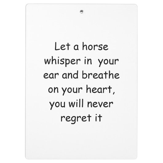 Mann mit Pferdehellwand Klemmbrett (Rückseite)