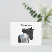 Mann mit Pferdeschlittenkarte Postkarte (Stehend Vorderseite)