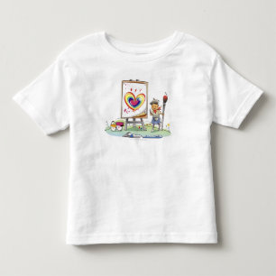 Mann mit Pinsel und stehend von einem Aasel Kleinkind T-shirt