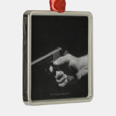 Mann mit Pistole Silbernes Ornament (Rechts)