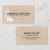 Mann mit Rasenmäher Visitenkarte (Vorne/Hinten)