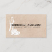 Mann mit Rasenmäher Visitenkarte (Vorderseite)