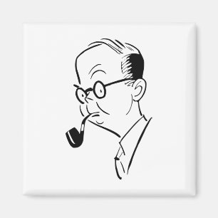 Mann mit Rohr Magnet