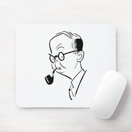Mann mit Rohr Mousepad (Mit Mouse)