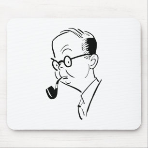 Mann mit Rohr Mousepad