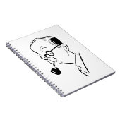 Mann mit Rohr Notizblock (Rechte Seite)