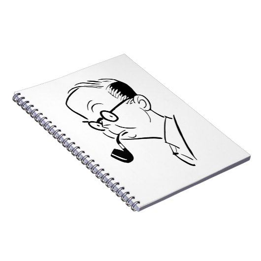 Mann mit Rohr Notizblock (Rechte Seite)