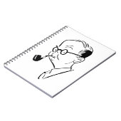 Mann mit Rohr Notizblock (Linke Seite)