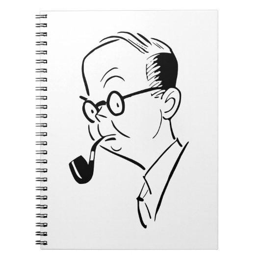Mann mit Rohr Notizblock (Vorderseite)