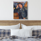 Mann mit Rohr - Paul Cezanne - c1890 Leinwanddruck (Insitu (Schlafzimmer))
