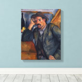 Mann mit Rohr - Paul Cezanne - c1890 Leinwanddruck (Insitu (Holzboden))