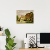 Mann mit Rollkarren Poster (Heimbüro)