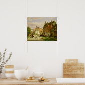 Mann mit Rollkarren Poster (Küche)