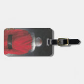 Mann mit rotem Coat Gepäckanhänger (Vorderseite horizontal)
