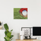 Mann mit Rugby-Kugel Poster (Heimbüro)