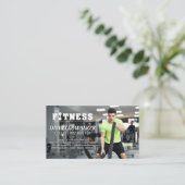 Mann mit Schlachtfelsen | FITNESS Visitenkarte (Stehend Vorderseite)