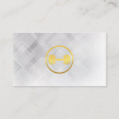 Mann mit Schlachtfelsen | FITNESS Visitenkarte (Rückseite)