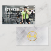 Mann mit Schlachtfelsen | FITNESS Visitenkarte (Vorne/Hinten)