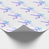 Mann mit Silhouette Gradient & Heartbeat Line Geschenkpapier (Ecke)