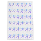 Mann mit Silhouette Gradient & Heartbeat Line Mittlere Geschenktüte (Vorderseite)