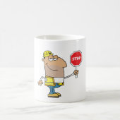 Mann mit Stopp-Signing-Tasse Kaffeetasse (Mittel)