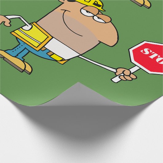 Mann mit Stoppschild Geschenkpapier