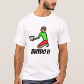 Mann mit Suppe Schüssel und walisischer Text bwydo T-Shirt (Vorderseite)