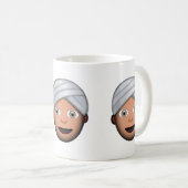 Mann mit Turban Emoji Kaffeetasse (VorderseiteRechts)