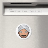 Mann mit Turban Emoji Magnet (In Situ (Geschirrspüler))