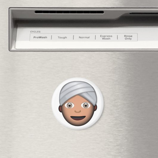 Mann mit Turban Emoji Magnet (In Situ (Geschirrspüler))