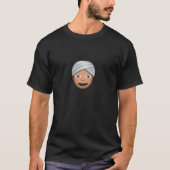 Mann mit Turban Emoji T-Shirt (Vorderseite)
